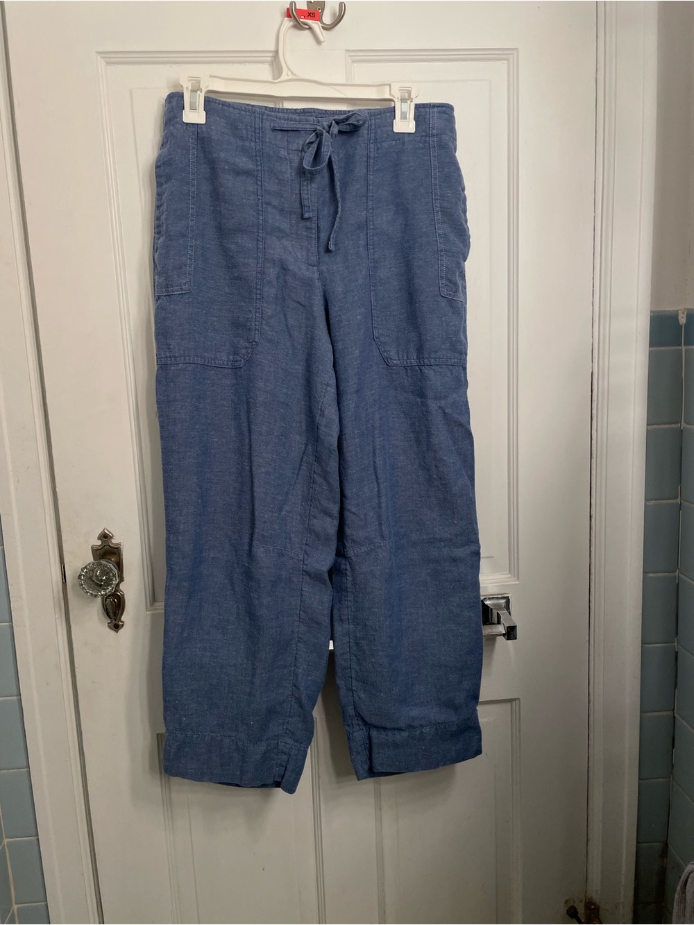 Talbots Blue Drawstring Cargo Pants